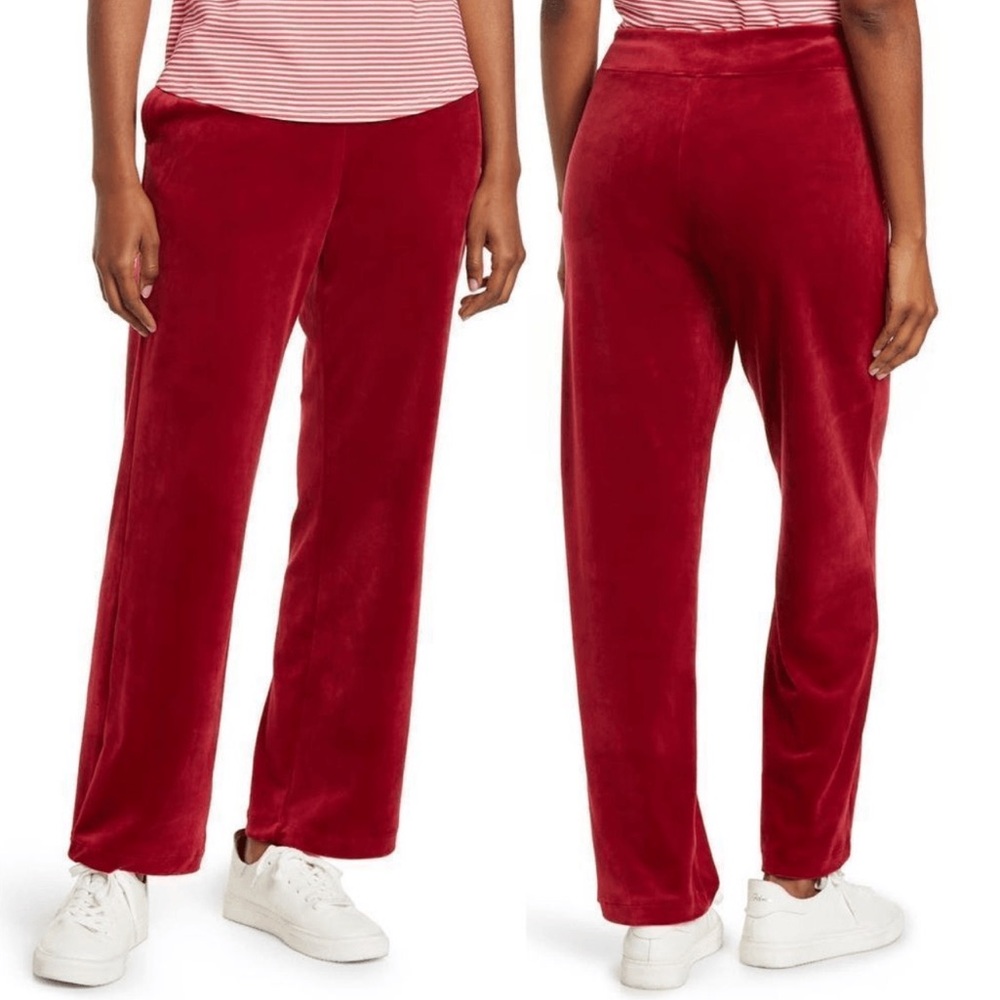 Tommy Bahama Red Velvet Relaxed Pull On Wide Leg Pant size M